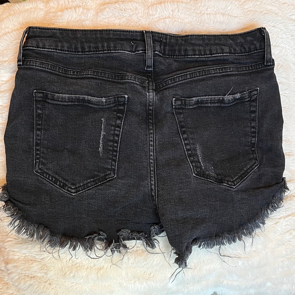 High rise black denim shorts - Picture 3 of 3